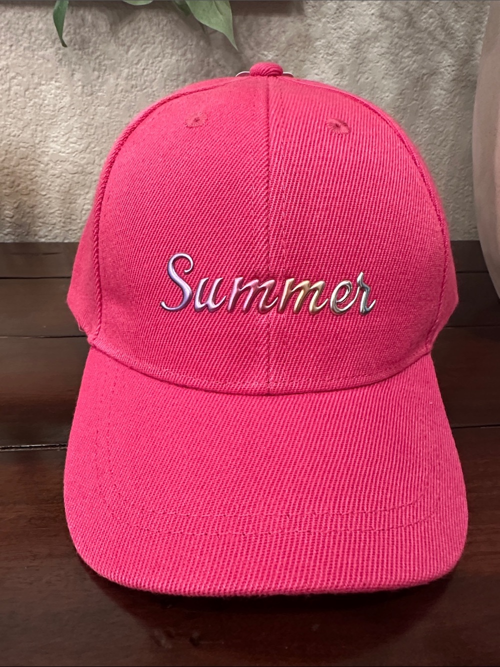 Kids Pink 'Summer' Baseball Cap